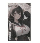 清純なセーラー服で甘やかす彼女（個別スタンプ：23）