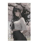 清純なセーラー服で甘やかす彼女（個別スタンプ：30）