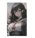 清純なセーラー服の女の子の日常用語2（個別スタンプ：2）
