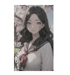 清純なセーラー服の女の子の日常用語2（個別スタンプ：21）