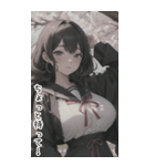 清純なセーラー服の女の子の日常用語2（個別スタンプ：22）