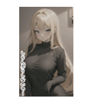 セーターで彼女を甘やかす（個別スタンプ：30）