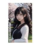 唯美セーラー服甘やかす彼女（個別スタンプ：3）