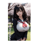 唯美セーラー服甘やかす彼女（個別スタンプ：4）