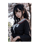 唯美セーラー服甘やかす彼女（個別スタンプ：8）