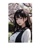 唯美セーラー服甘やかす彼女（個別スタンプ：9）