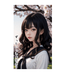 唯美セーラー服甘やかす彼女（個別スタンプ：14）