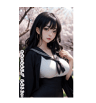 唯美セーラー服甘やかす彼女（個別スタンプ：18）