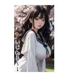 唯美セーラー服甘やかす彼女（個別スタンプ：19）