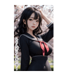 唯美セーラー服甘やかす彼女（個別スタンプ：30）