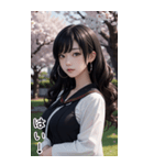 唯美セーラー服の女の子の日常用語2（個別スタンプ：2）