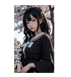 唯美セーラー服の女の子の日常用語2（個別スタンプ：8）