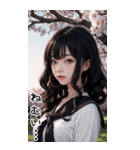 唯美セーラー服の女の子の日常用語2（個別スタンプ：13）