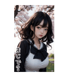 唯美セーラー服の女の子の日常用語2（個別スタンプ：35）