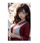 月下セーラー服で彼女を甘やかす（個別スタンプ：4）