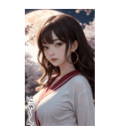月下セーラー服で彼女を甘やかす（個別スタンプ：14）