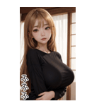 黒いセーターで彼女を甘やかす（個別スタンプ：33）