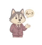 INTJ×ハスキー犬の感情スタンプ（個別スタンプ：28）