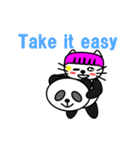 【動く】ピンクおかっぱ猫たま(英語版)（個別スタンプ：14）