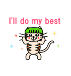 【動く】ピンクおかっぱ猫たま(英語版)（個別スタンプ：18）