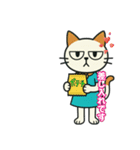 無表情ですが、何か？モブにゃんの日常♡（個別スタンプ：16）