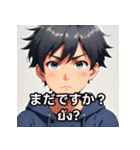 表情ゆたかな男の子スタンプ（個別スタンプ：34）