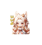 華麗なるキツネ耳巫女（個別スタンプ：8）
