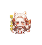 華麗なるキツネ耳巫女（個別スタンプ：20）