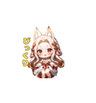華麗なるキツネ耳巫女（個別スタンプ：27）