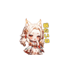 華麗なるキツネ耳巫女（個別スタンプ：28）