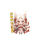 華麗なるキツネ耳巫女（個別スタンプ：31）