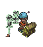 アンデッド動く⚰️ガイコツ海賊船長（個別スタンプ：19）