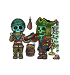 アンデッド動く⚰️ガイコツ海賊船長（個別スタンプ：21）