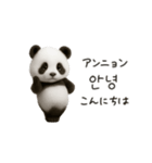 ちびもふパンダと♡韓国語でおしゃべり（個別スタンプ：2）