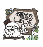 シロフクロウ×木製吹き出しスタンプ（個別スタンプ：15）