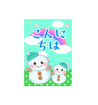 BIGかわいい♥雪だるまの年末年始お正月16.（個別スタンプ：6）