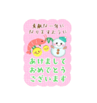 BIGかわいい♥雪だるまの年末年始お正月16.（個別スタンプ：10）