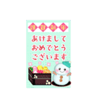 BIGかわいい♥雪だるまの年末年始お正月16.（個別スタンプ：12）