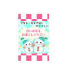 BIGかわいい♥雪だるまの年末年始お正月16.（個別スタンプ：16）