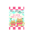BIGかわいい♥雪だるまの年末年始お正月 16（個別スタンプ：16）