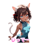 スポーツキャットちゃん チャイナVer2 BIG（個別スタンプ：10）