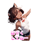 スポーツキャットちゃん チャイナVer2 BIG（個別スタンプ：23）