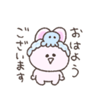 ヘアバンド。シュールなミニうさぎ（個別スタンプ：1）