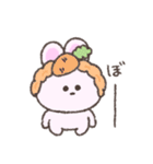 ヘアバンド。シュールなミニうさぎ（個別スタンプ：4）