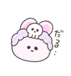 ヘアバンド。シュールなミニうさぎ（個別スタンプ：7）