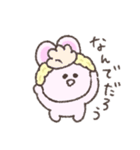 ヘアバンド。シュールなミニうさぎ（個別スタンプ：12）