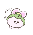 ヘアバンド。シュールなミニうさぎ（個別スタンプ：16）