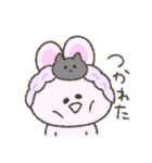 ヘアバンド。シュールなミニうさぎ（個別スタンプ：17）