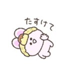 ヘアバンド。シュールなミニうさぎ（個別スタンプ：22）