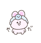 ヘアバンド。シュールなミニうさぎ（個別スタンプ：23）